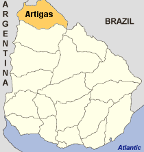 Map of Artigas
