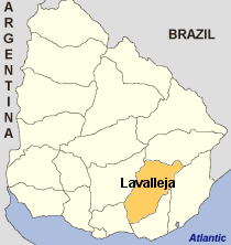 Map of Lavalleja
