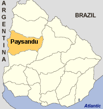 Map of Paysandú